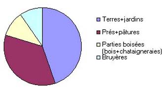 Proporciones ocupadas sobre el municipio de Chaussenac