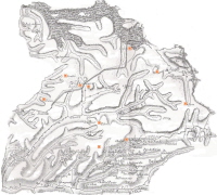 Carte des vestiges romains localisés sur le canton