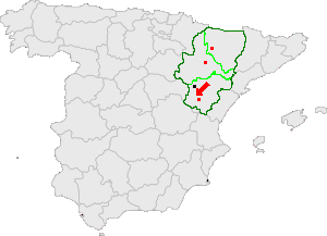 Localización del valle del Jiloca en España