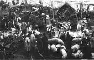 Un jour de marché, le marché aux cochons ...