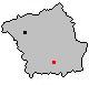 Localisation du hameau (en noir)