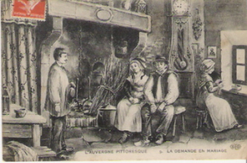 Une demande de mariage dans un intérieur typique